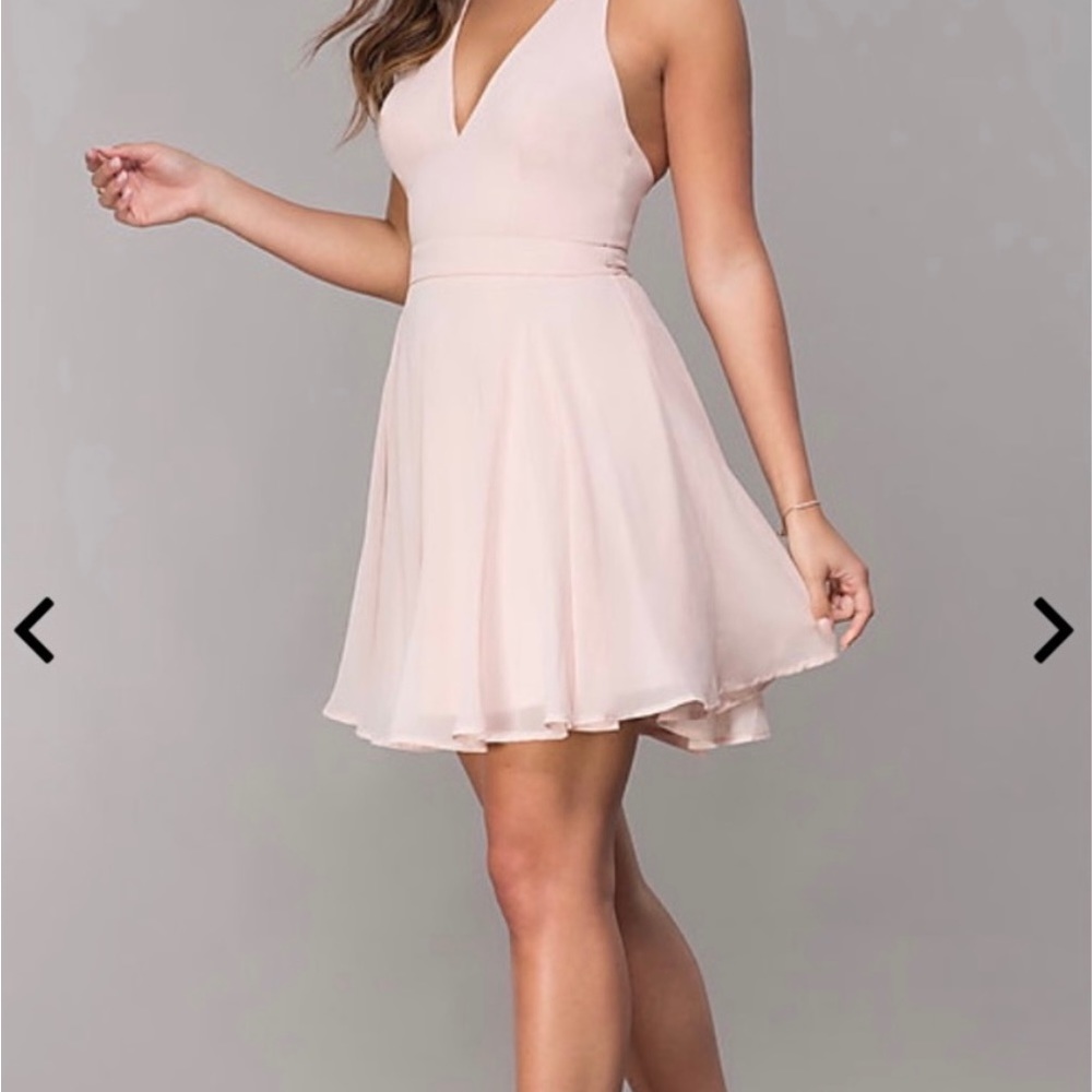 NWT!! Blush Chiffon V Neck Halter Dress!!